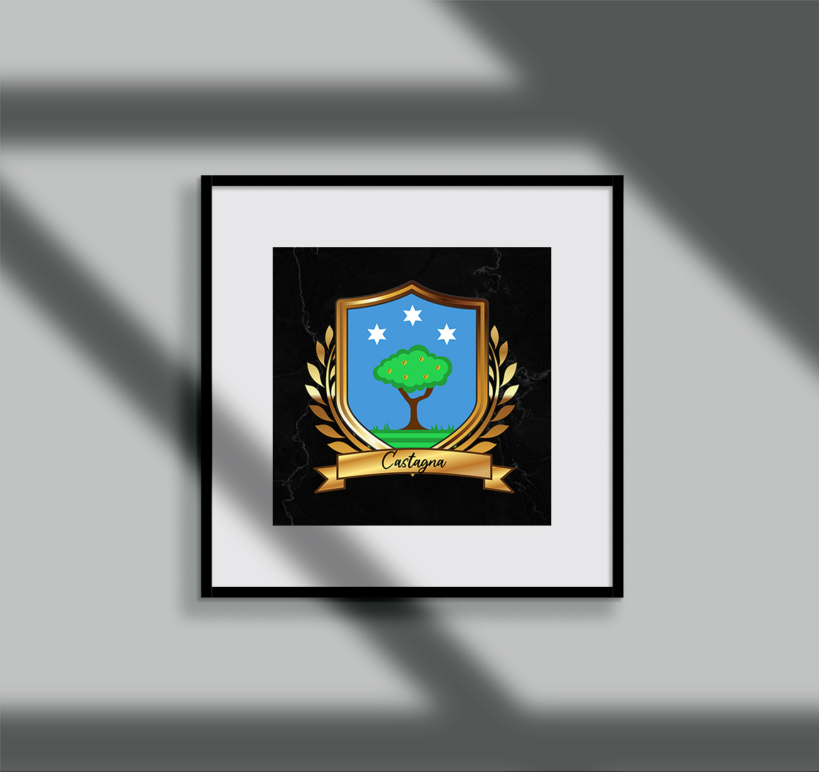 Castagna Surname Shield Prints