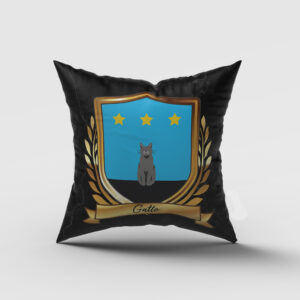 Gatto Surname Shield Cushion