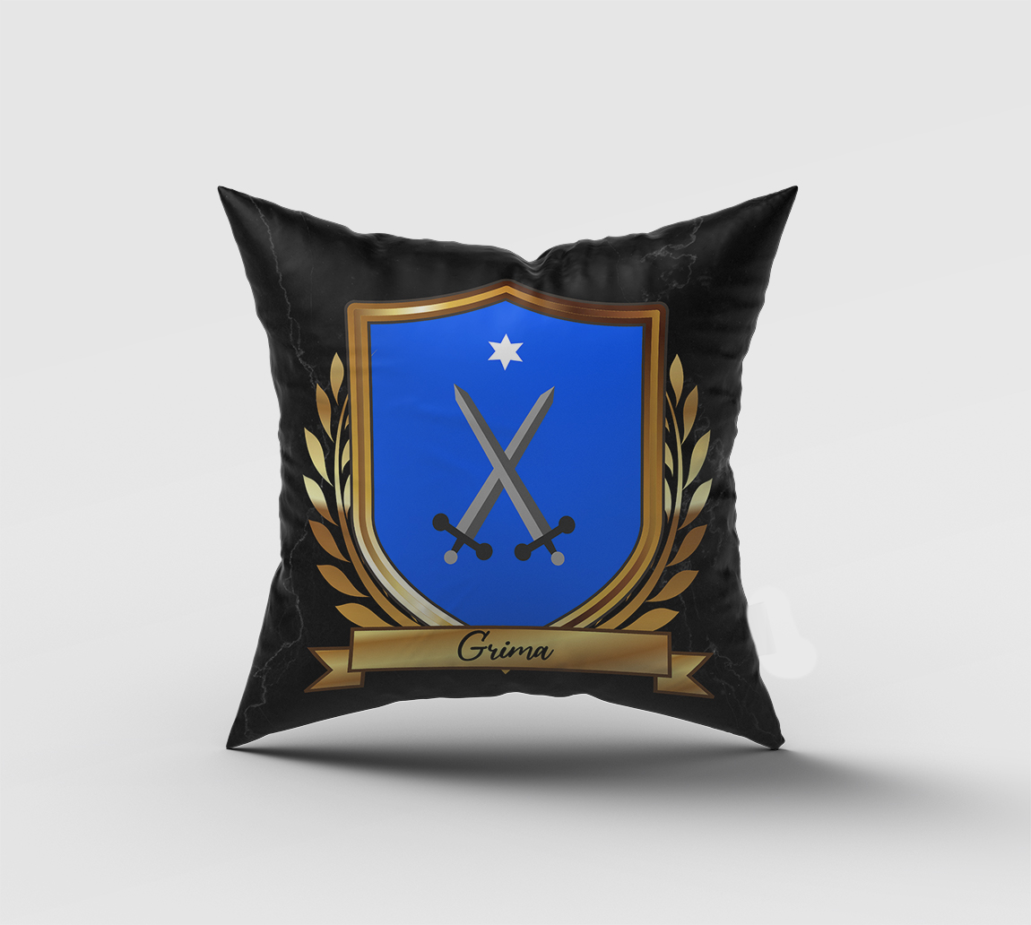 Grima Surname Shield Cushion
