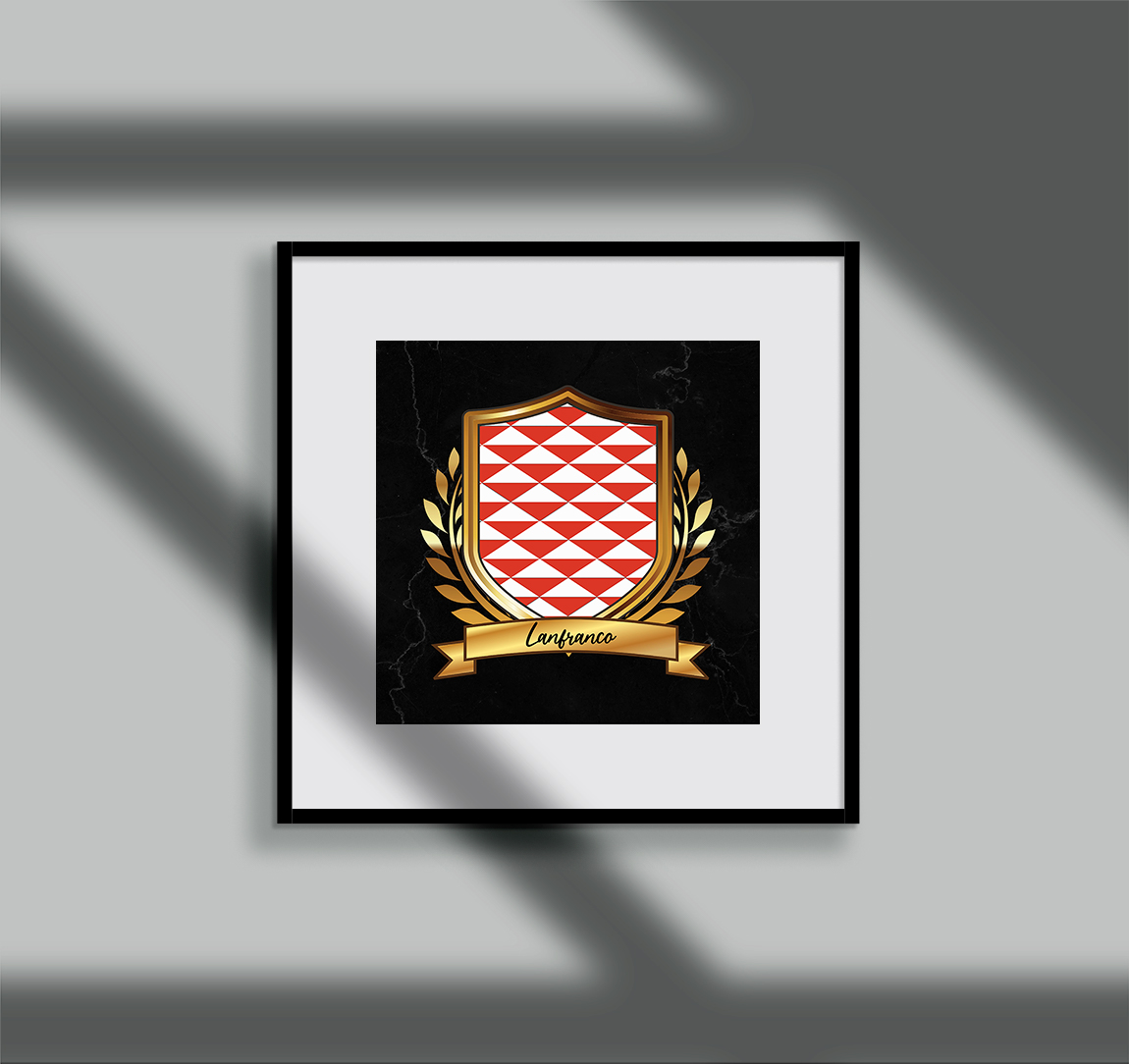 Lanfranco Surname Shield Prints
