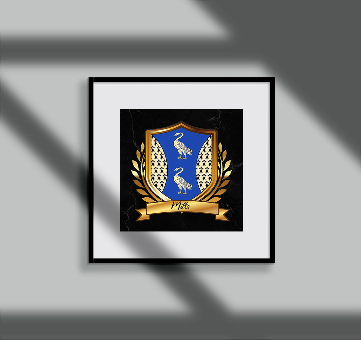 Mills Surname Shield Prints