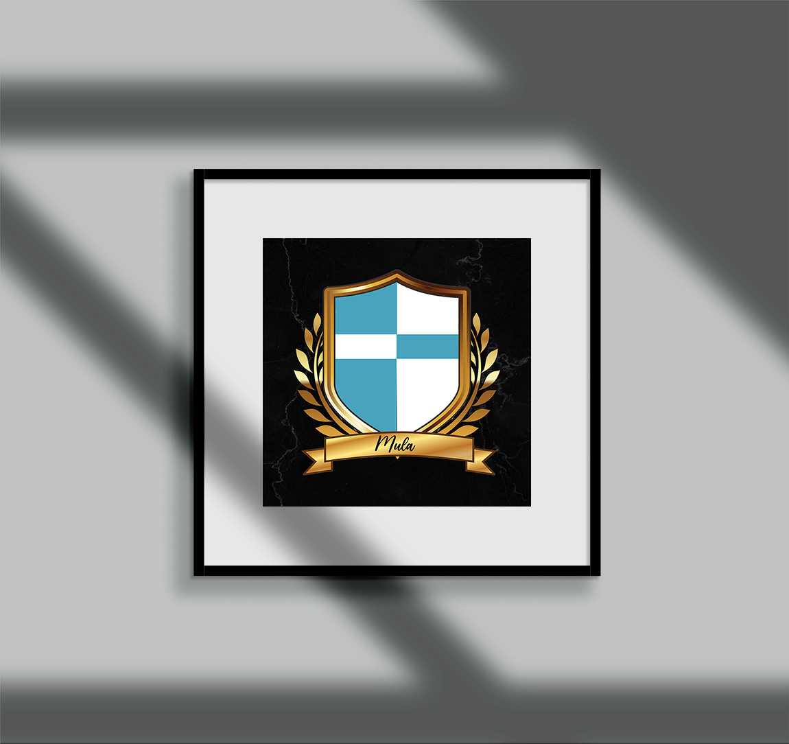 Mula 2 Surname Shield Prints
