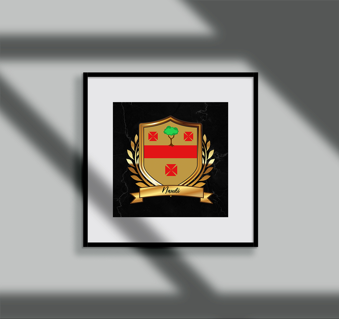 Naudi Surname Shield Prints