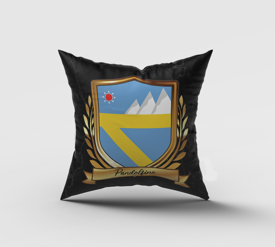 Pandolfino Surname Shield Cushion