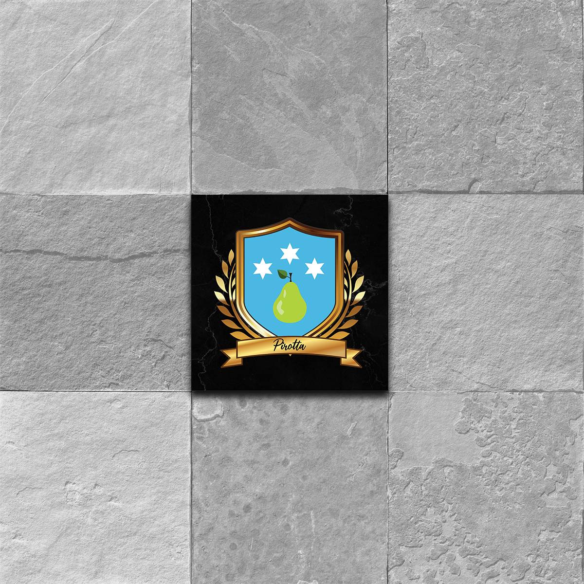 Pirotta Coat of Arms Ceramic Tile
