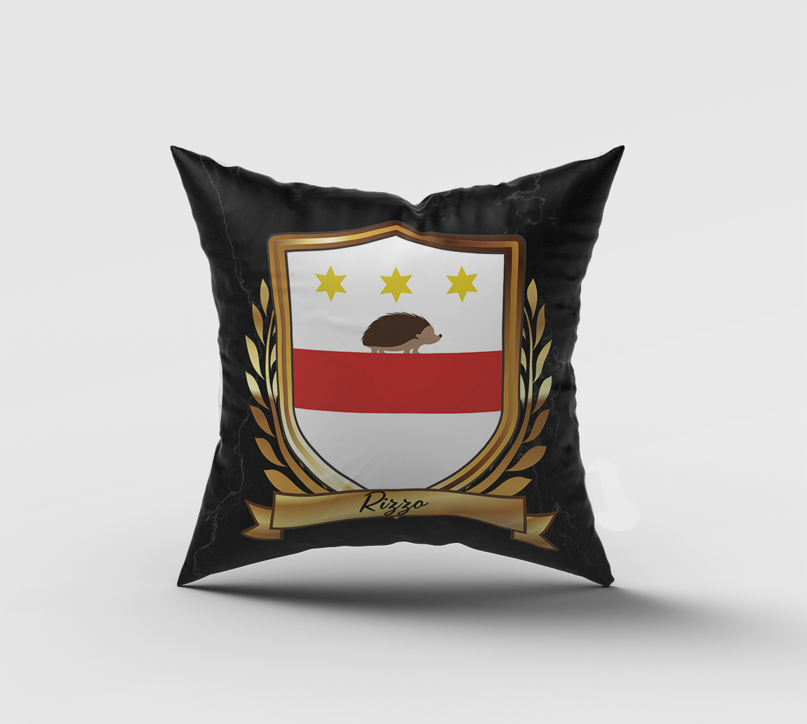 Rizzo Surname Shield Cushion