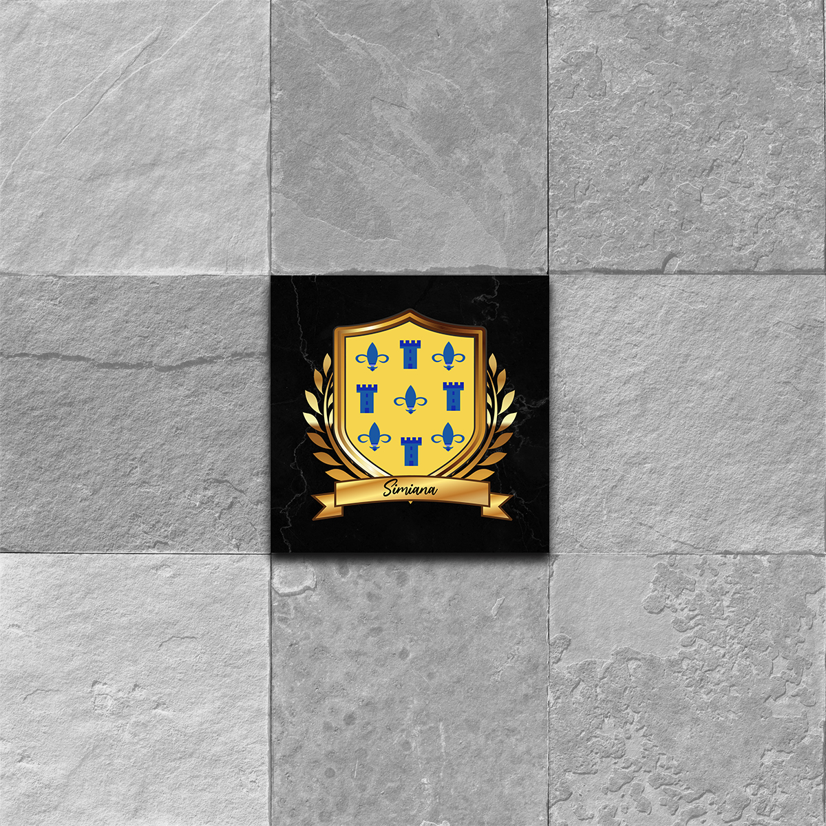 Simiana Coat of Arms Ceramic Tile