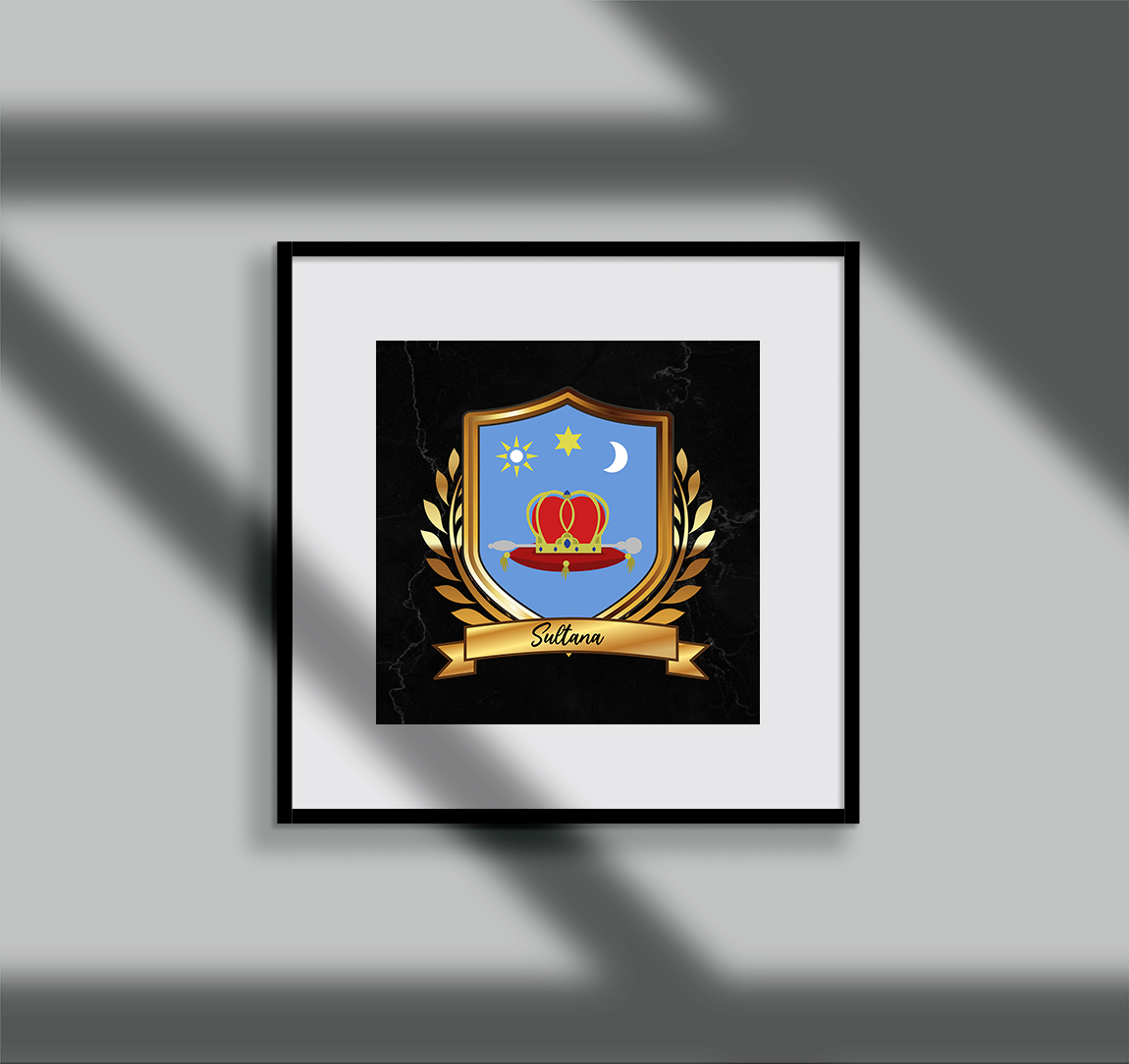 Sultana Surname Shield Prints