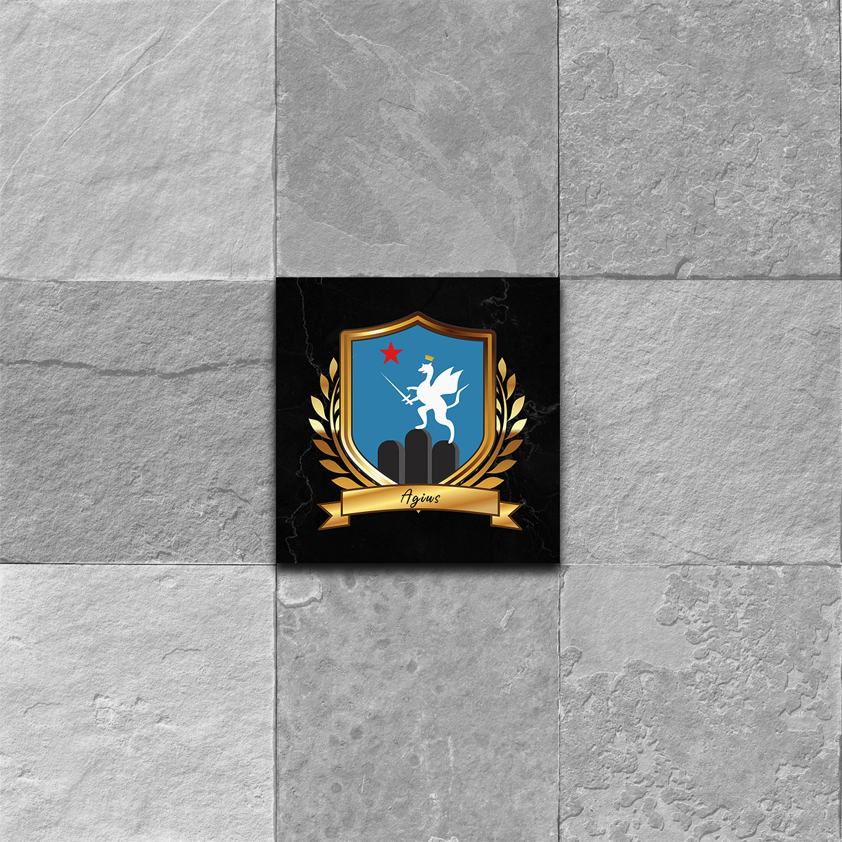Agius Coat of Arms Ceramic Tile