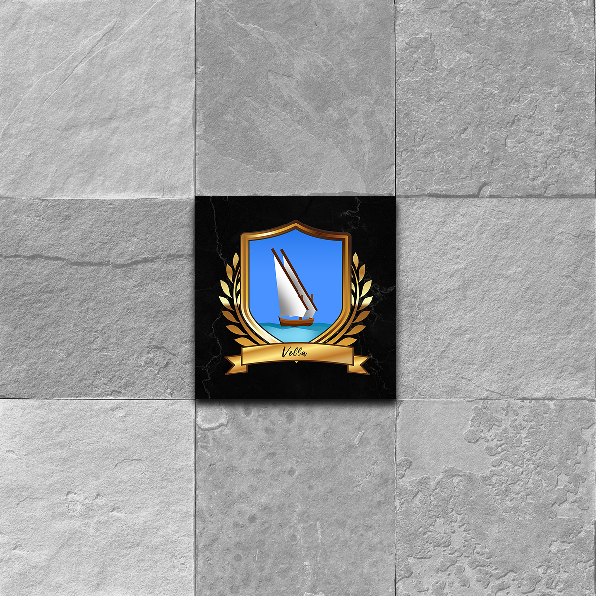 Vella Coat of Arms Ceramic Tile