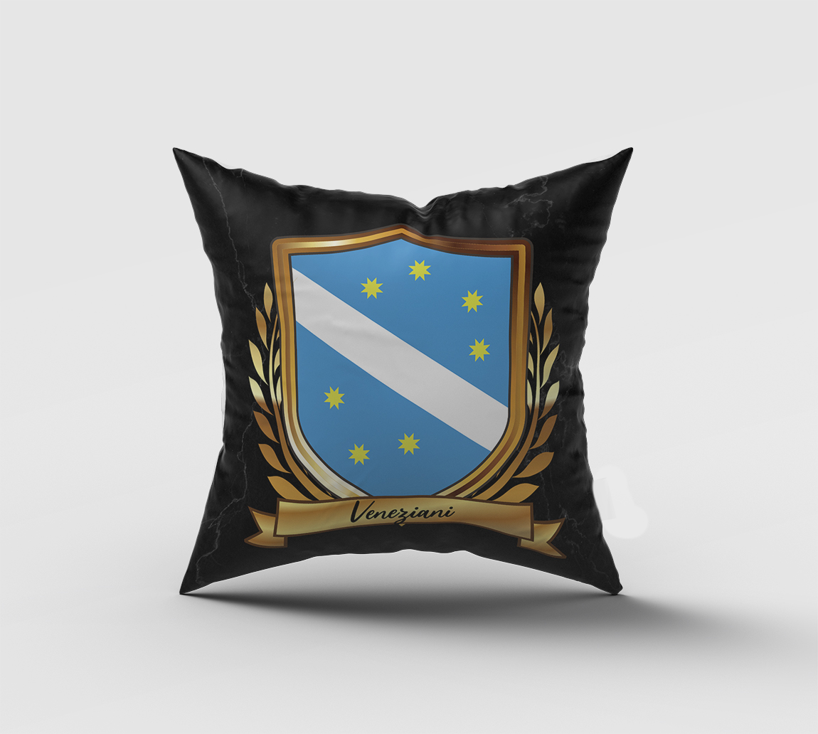 Veneziani Surname Shield Cushion