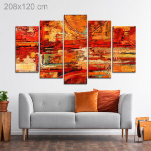 Sunset Colored Abstract Oil Painting