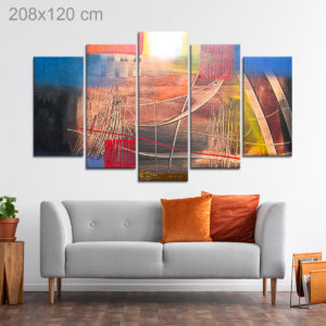 Abstract Painting With Lines