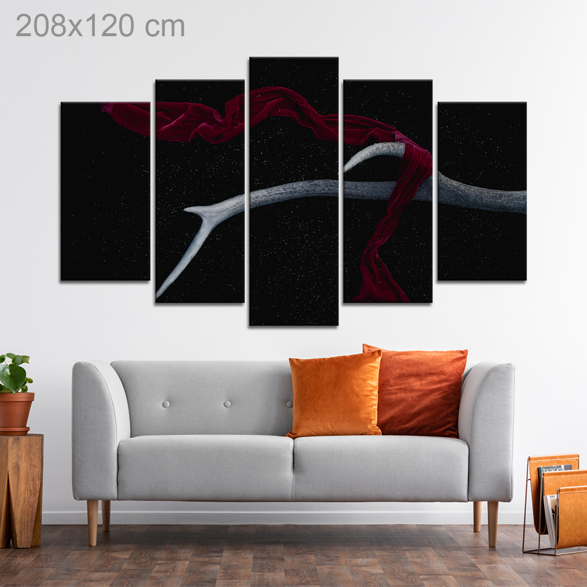 Antlers with Scarf in a Galaxy