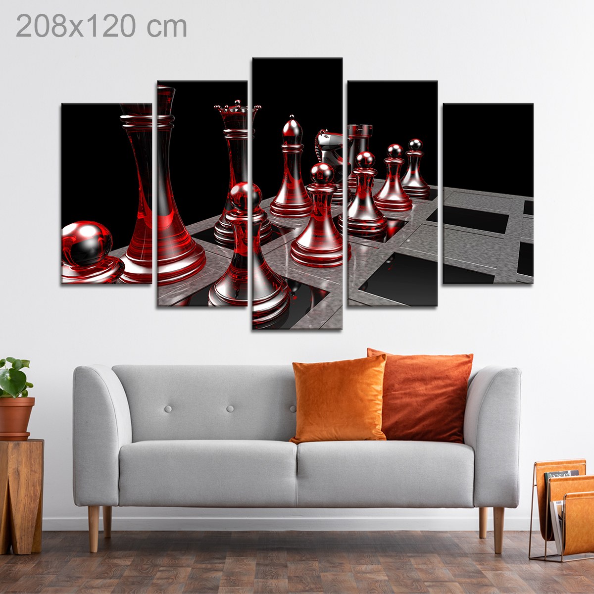Red Chess Pieces