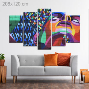 Abstract Painting made of Colorful Shapes
