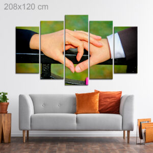 Engaged Couple Holding Hands