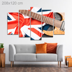 Electric Guitar alongside British Flag
