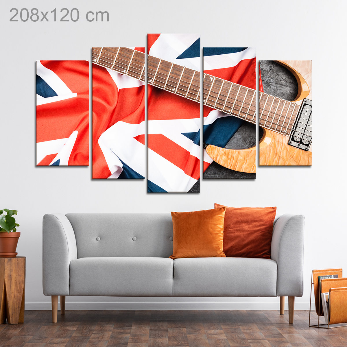 Electric Guitar alongside British Flag