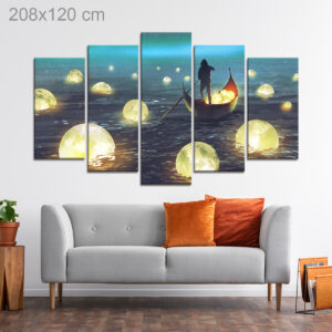 Imaginative Floating Moon Scenery