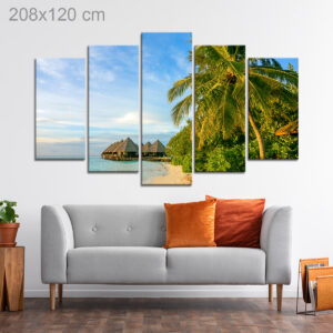 Huts on a Tropical Island