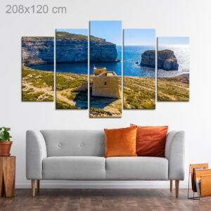 Dwejra Tower and Fungus Rock in Dwejra, Gozo