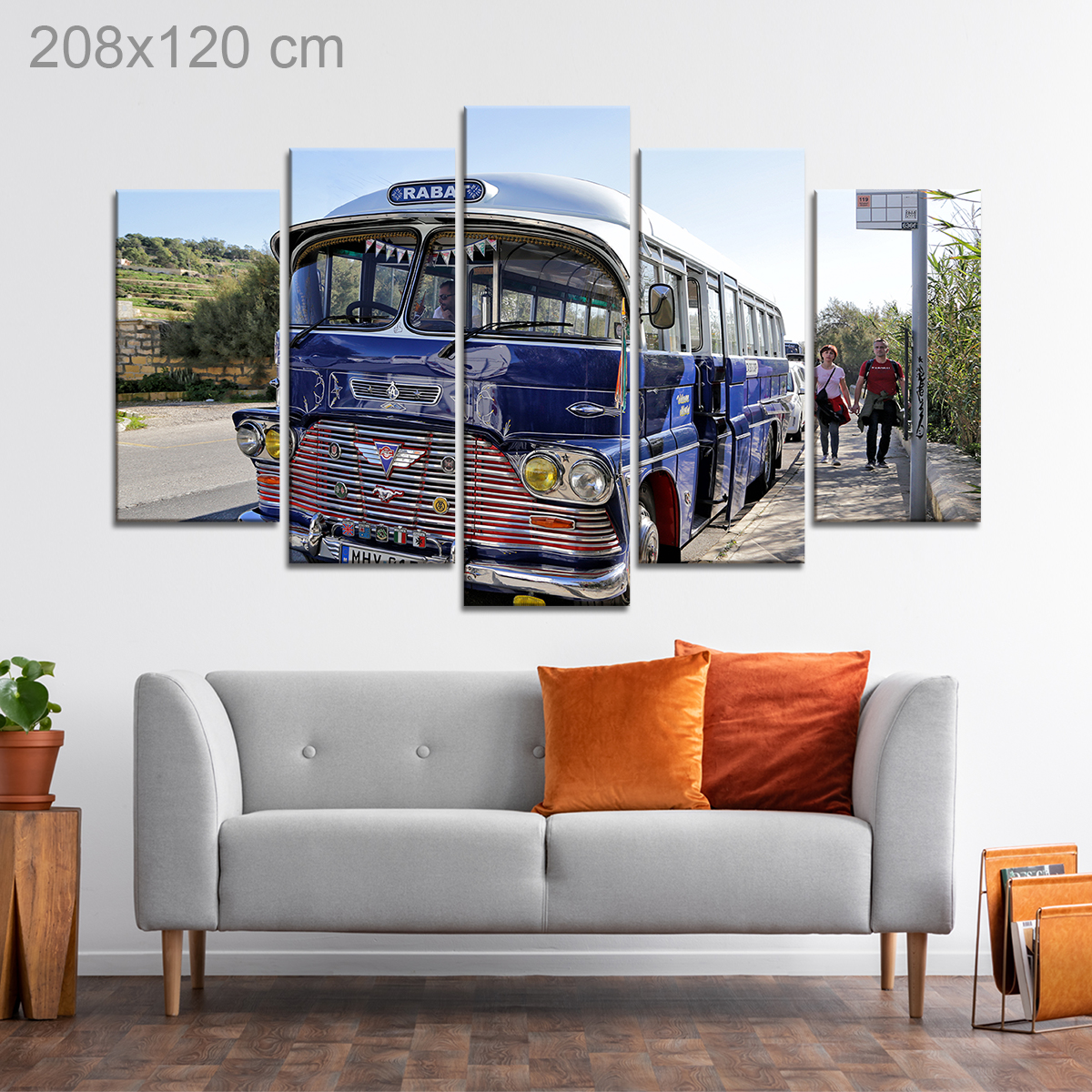 Retro Bus at Marsaxlokk, Malta