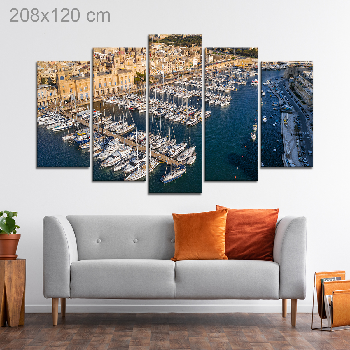 Top View of Marina Bay in Birgu, Malta