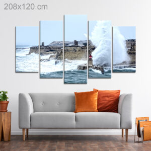 Storm Near a Lighthouse in Valletta, Malta