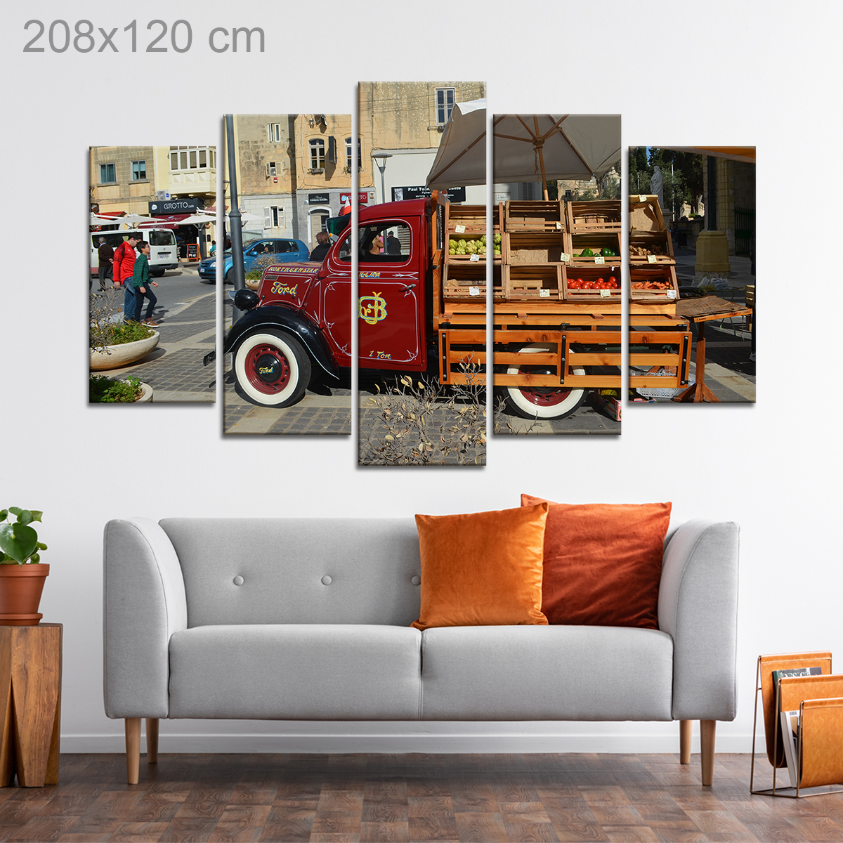 Vintage Ford Truck selling Fruits and Vegetables in Rabat, Malta