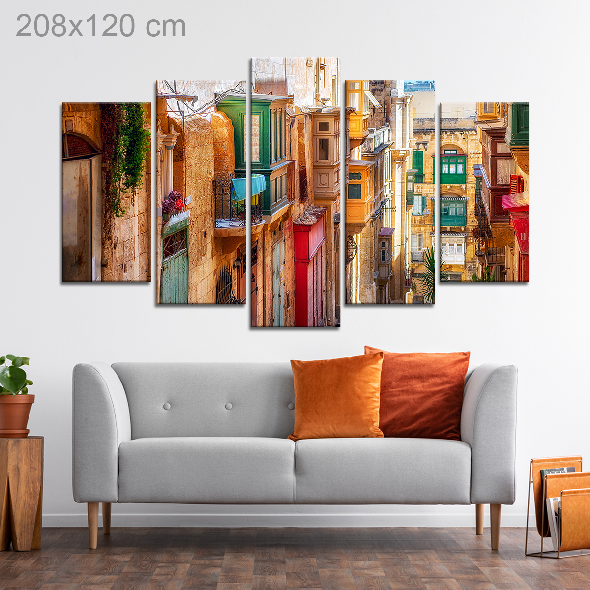 Traditional Narrow Street in Valletta, Malta