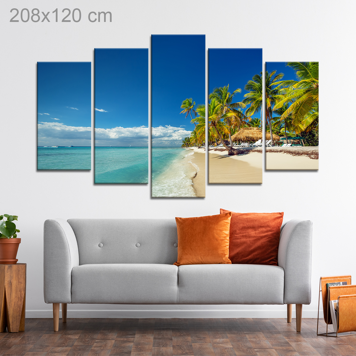 Tropical Island Beach on a Sunny Day