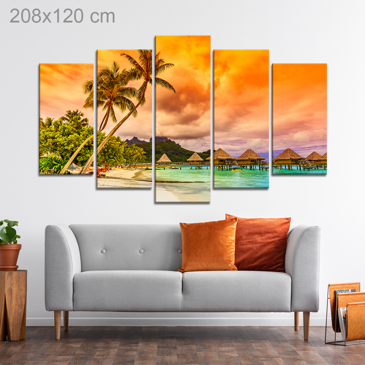 Orange Cloudy Sky in Bora Bora