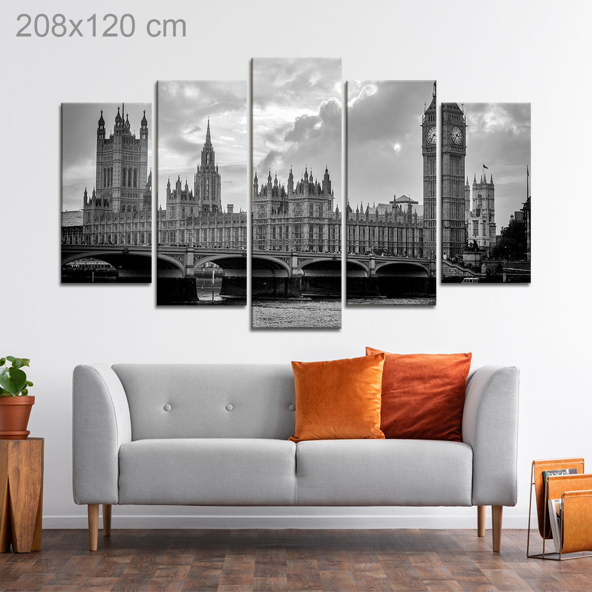 View of the Houses of Parliament and Big Ben in London, UK