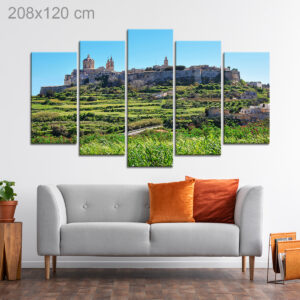 Skyline of St Paul Cathedral in Mdina, Malta