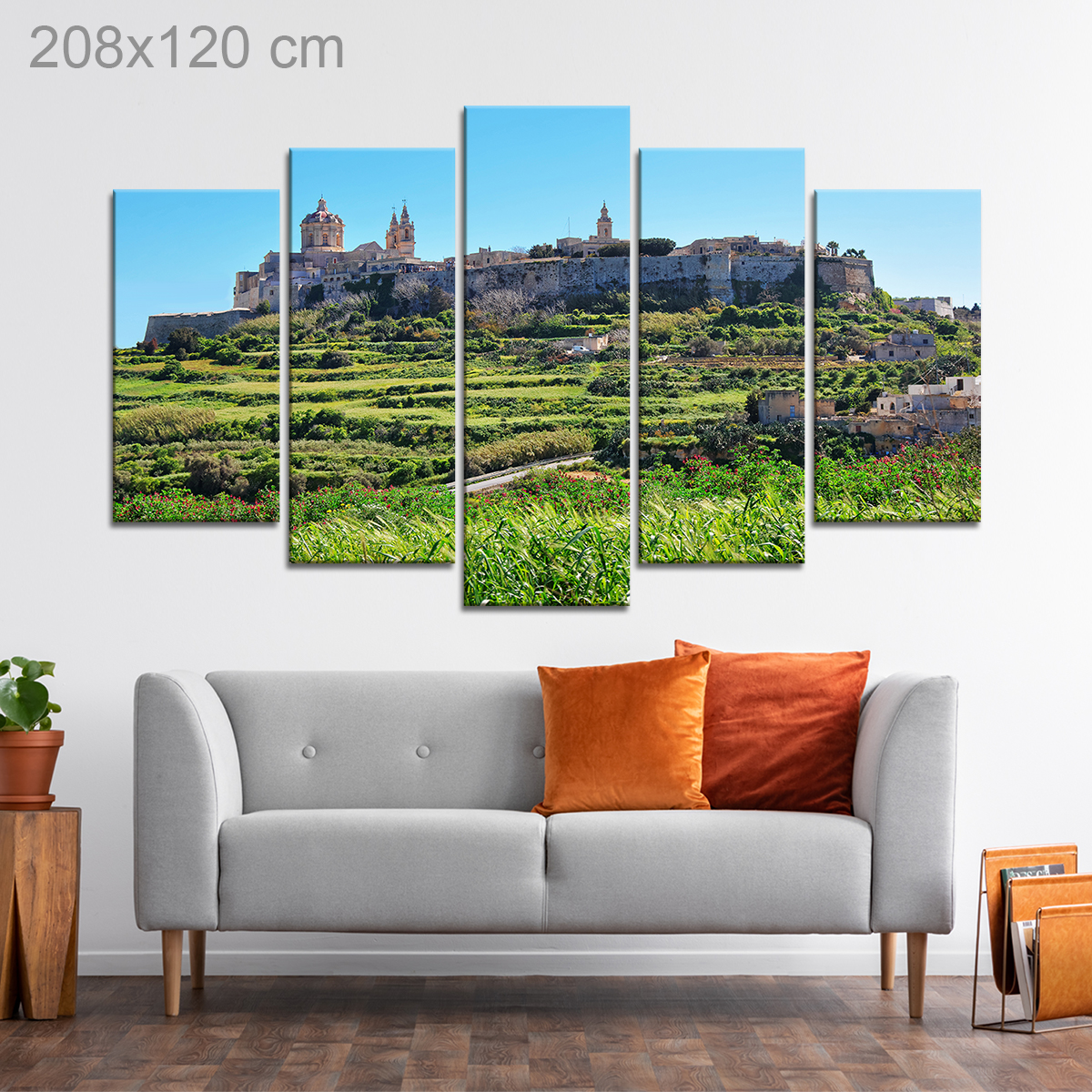 Skyline of St Paul Cathedral in Mdina, Malta