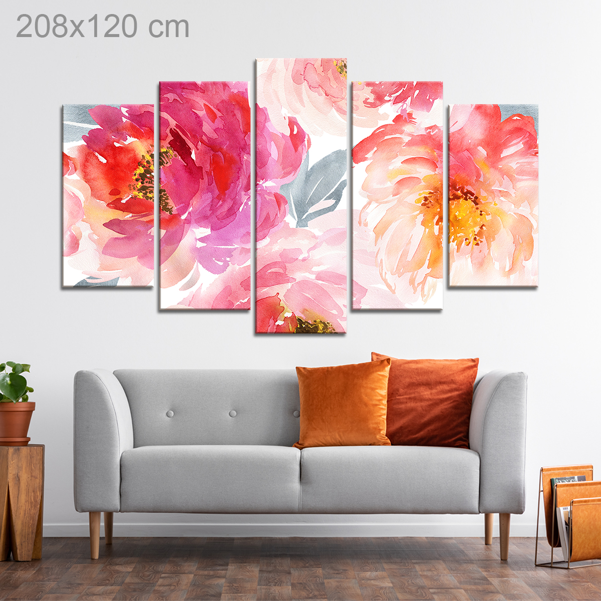 Large Watercolor Flowers
