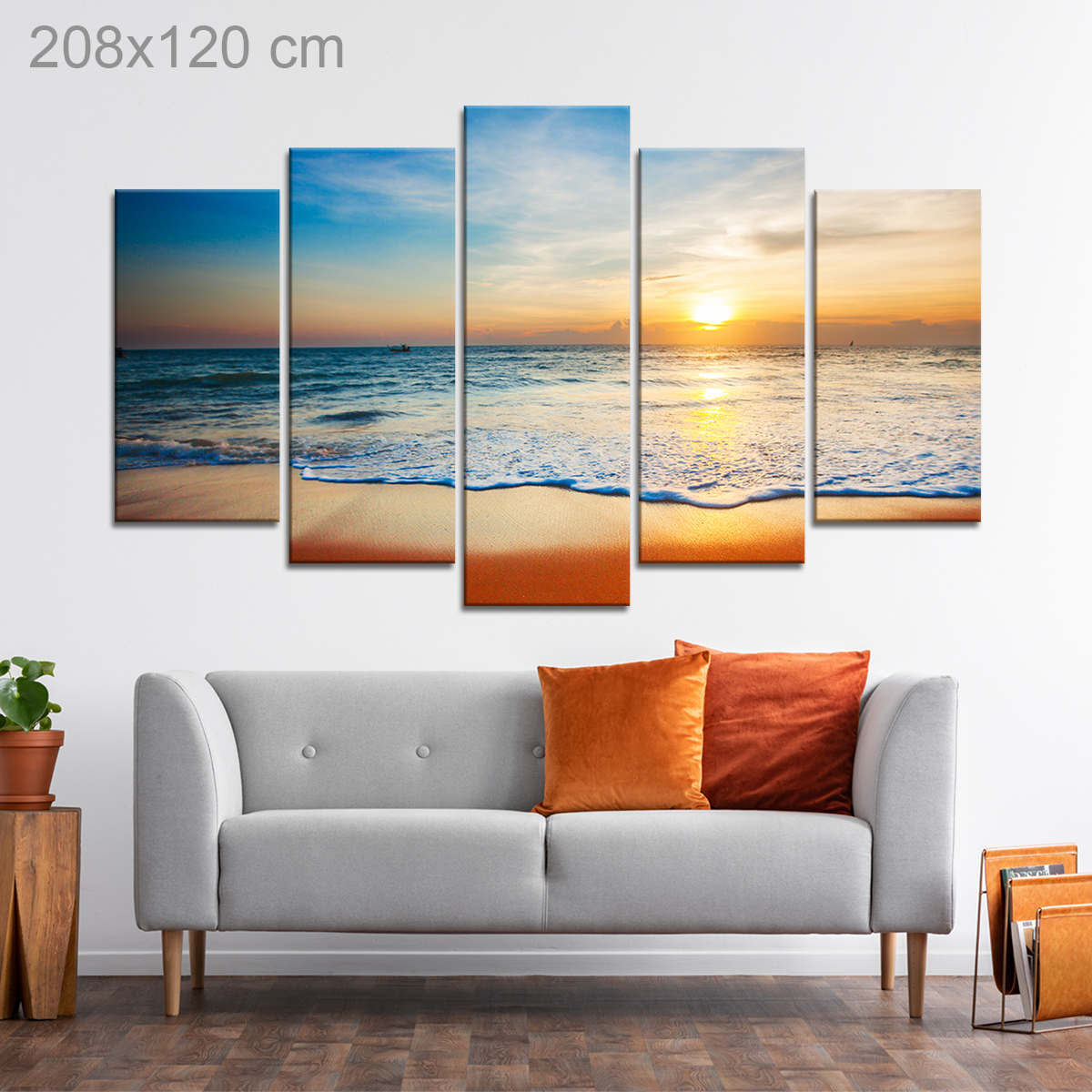 Tranquil Sandy Beach at Sunset