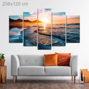 Horizon of Volcanic Hills at Sunset