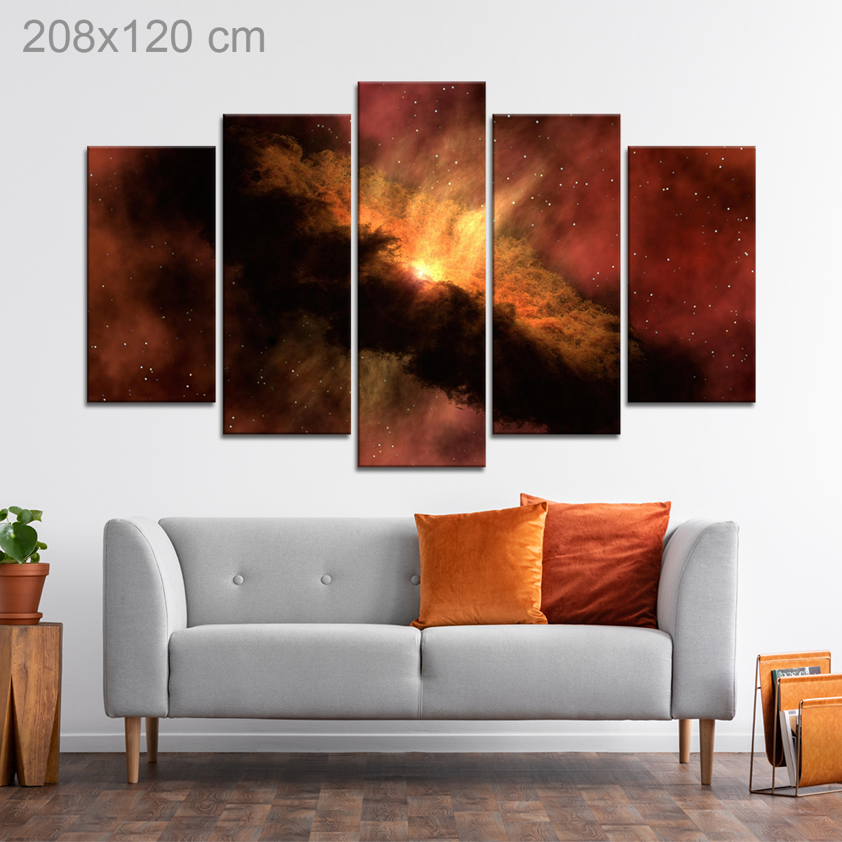 View of a Star Forming in Space through a Telescope