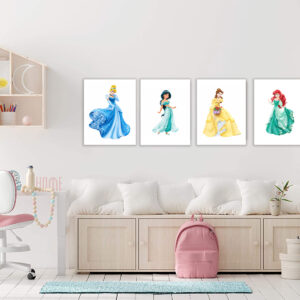 Disney Princesses wall art - 4 print set