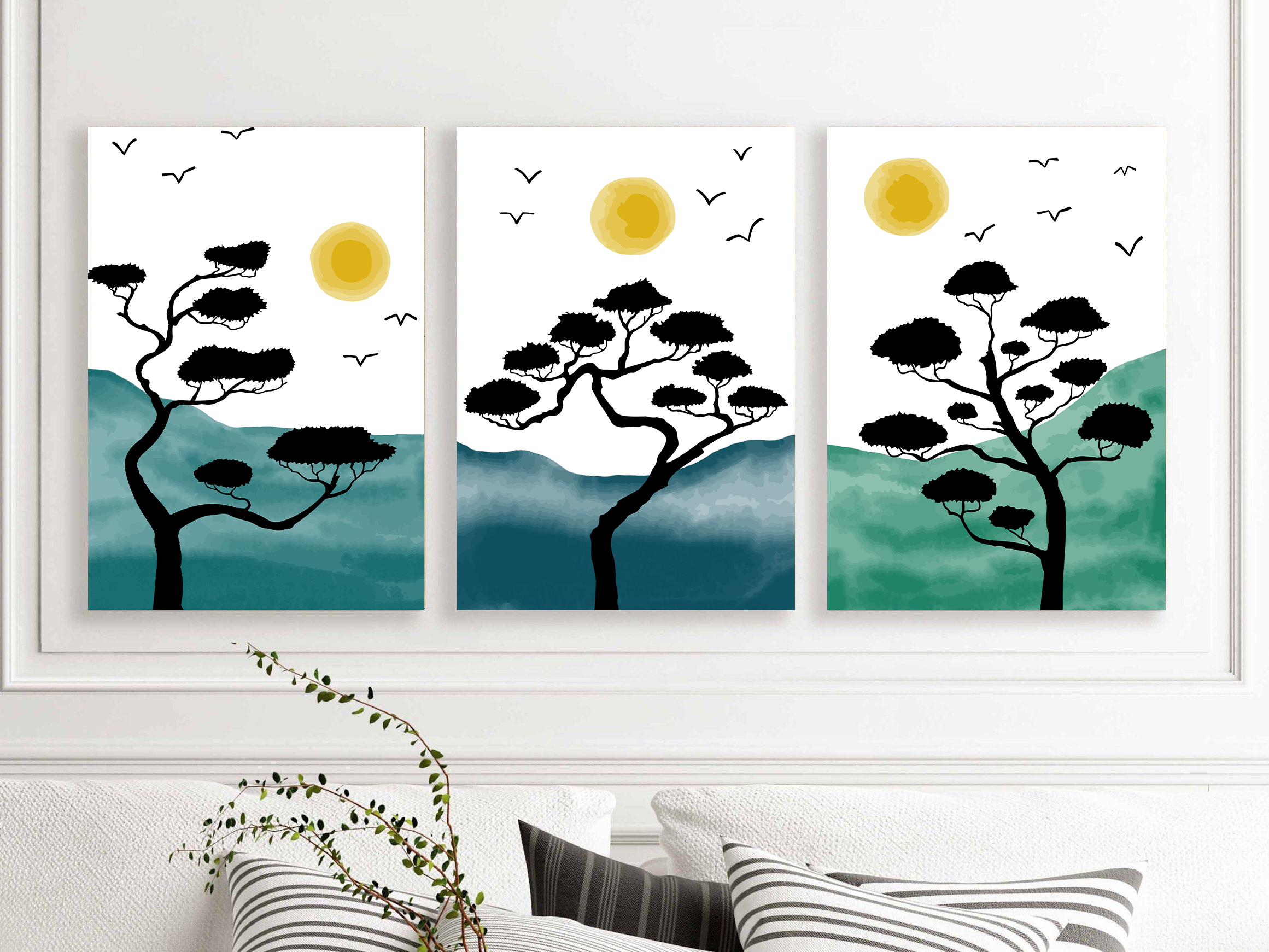 Tall Trees wall art - 3 print set