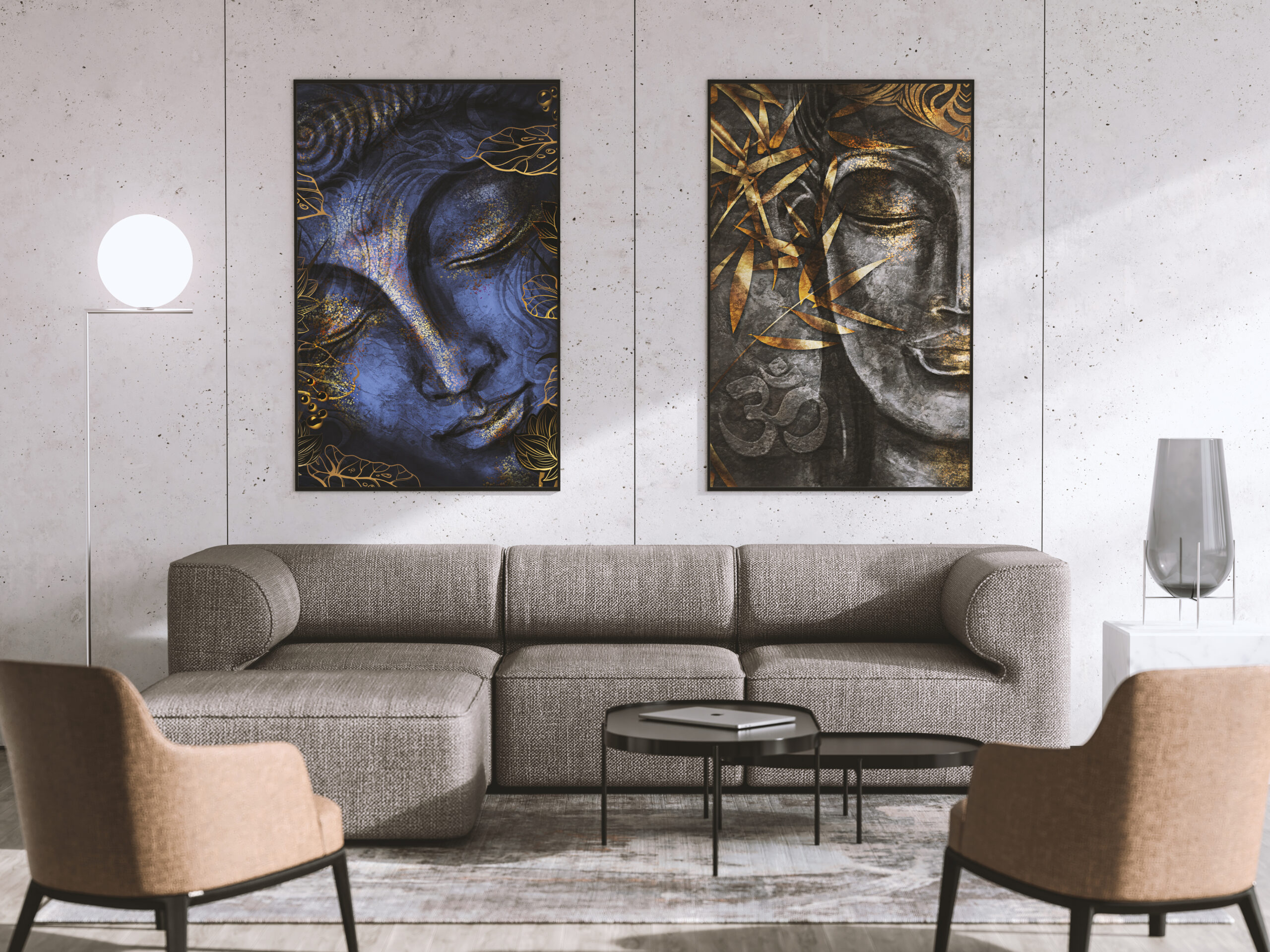 Buddha wall art - 2 print set