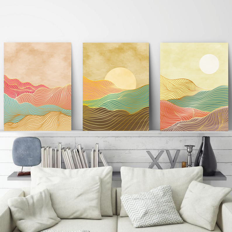 Abstract Horizons wall art - 3 print set