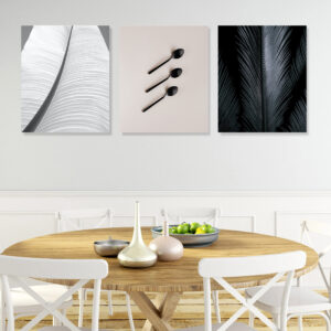 Feathered wall art - 3 print set