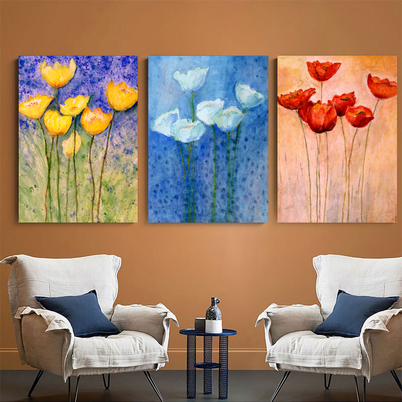 Poppy Variations wall art - 3 print set