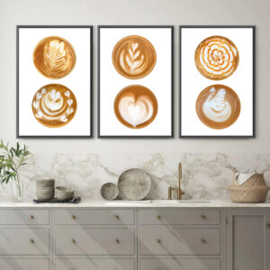 Decorative Cappuccinos' wall art - 3 print set