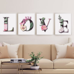 LOVE wall art - 4 print set