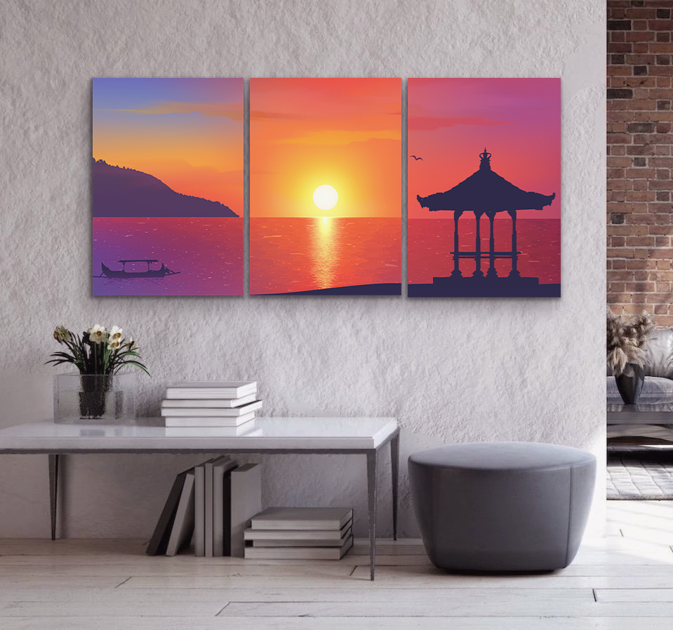Bright Sun wall art - 3 print set