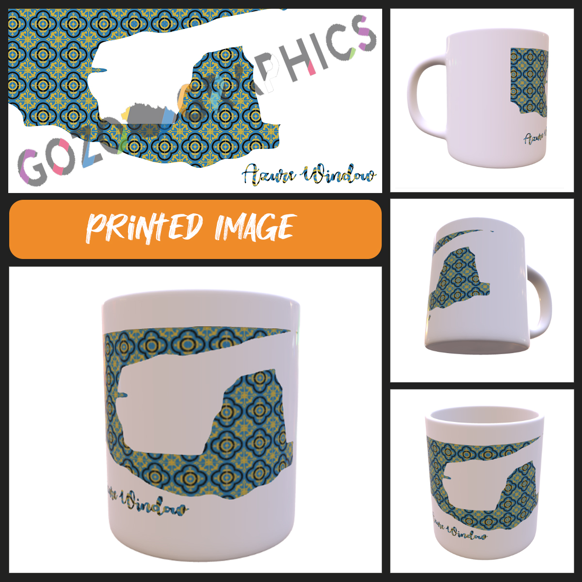 Azure Window - Maltese Silhouette Mug